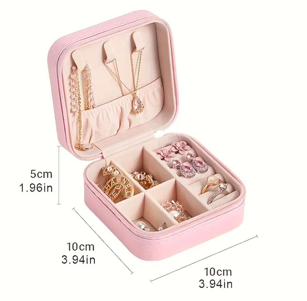 Mini-Leather Travel Jewelry Box